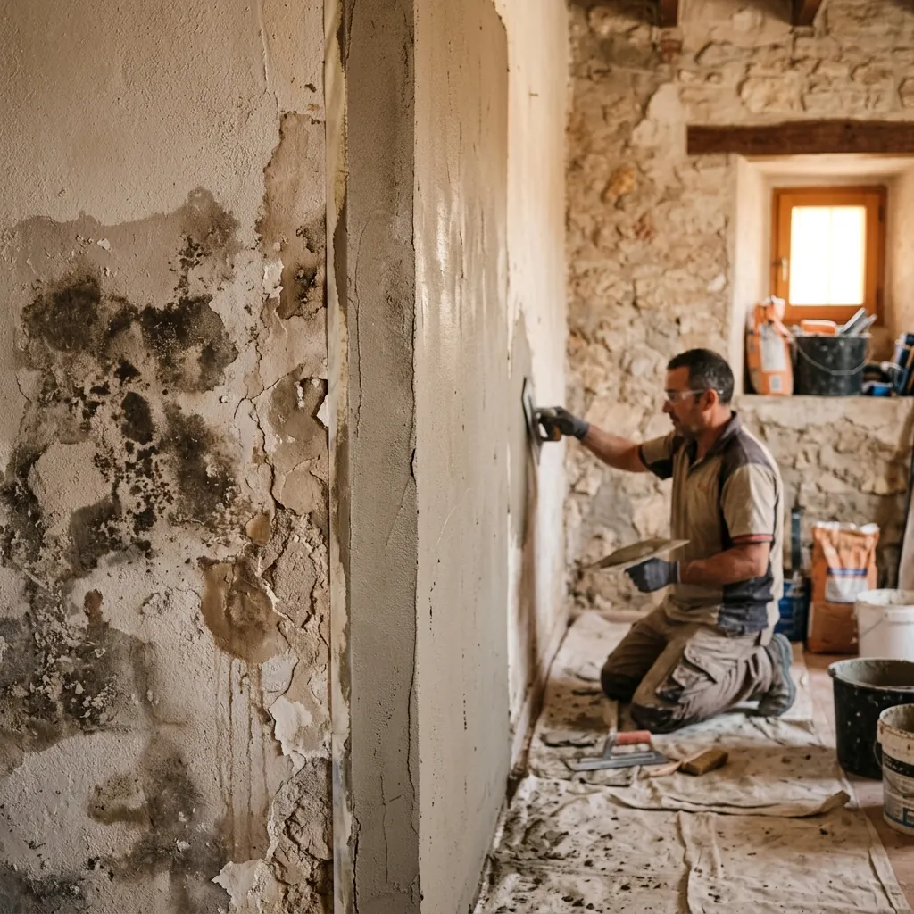 Humedad por condensación en pared interior de vivienda en Santander
