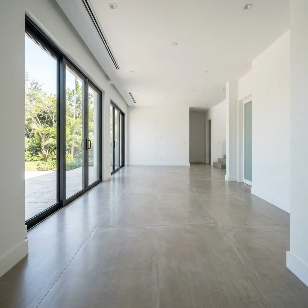 Reforma de local comercial con suelo porcelánico de gran formato en Peñacastillo, Santander